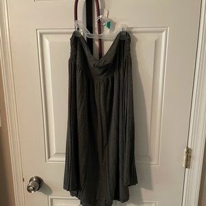Dark grey stretchy mid length skirt